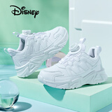 迪士尼（Disney）儿童跑步鞋男女童户外秋冬小白鞋中大童透气运动鞋 319革面  32 