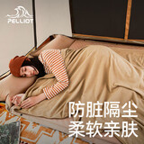 伯希和（Pelliot）户外睡袋秋冬季成人露营隔脏抓绒内胆加厚保暖毯子16003003焦糖色