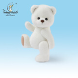 莉娜熊（TeddyTales）小熊玩偶毛绒玩具熊泰迪手作熊安抚娃娃送礼送人生日礼物女生 奶白色（明星款） 中号站姿约30cm
