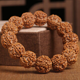 山中玉【刘宇宁同款】爆肉金刚菩提子手串男女士链大双龙纹文玩生日礼物 六瓣爆肉金刚手串22-23mm+工具