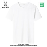熊猫小恶魔（PANDA ADEVIL）夏季纯棉男女宽松休闲短袖T恤情侣潮 白色 3XL 170-185斤
