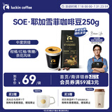 瑞幸咖啡咖啡豆 SOE耶加雪菲咖啡豆250克/袋 中烘门店同源小黑杯精品生豆