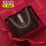 千百度（C.BANNER）牛皮包包女包水桶包软皮单肩斜挎包轻奢生日礼物高级感送女友老婆