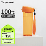 特百惠（Tupperware）茶韵500ML塑料杯男女士学生夏季运动水杯子户外便携大容量 橘花橙