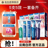 云南白药（YUNNANBAIYAO）牙膏国粹套装共5支装共500克留兰冬青冰柠清新口气 国粹套装500g
