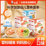 白象婴幼儿面蝴蝶面营养彩蝶面添加益生元 蝴蝶面2+加钙面1】共3盒 400g*1箱