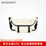 BAGSMART斜挎包潮牌男生胸包运动腰包骑行男士包包女饺子包挎包背包单肩包 奶油黄