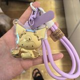 黄金拉布布潮牌手机挂绳0.02克999钥匙扣包包挂件送女友闺蜜礼物 库洛米挂绳钥匙扣礼盒黄金0.02克