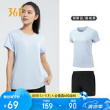 361°跑步运动套装女士夏季衣服新款休闲短袖短裤两件套662414001H-5