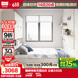 林氏家居榻榻米床地台抽屉JJ1A榻榻米+床垫+衣柜+顶柜，1.5*1.9M