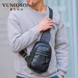 VUNIQSON品牌胸包男士胸前包百搭男包迷你小号单肩包斜跨包 黑色