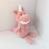 IGNATIUS微笑大牙丑萌公仔呲牙猪布娃娃可爱超萌女孩恐龙毛绒玩具生日礼物 独角兽 小号（全长约28cm）