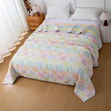 A类六层纯棉纱布软席婴儿睡垫床盖床单机洗双面四季可用单独软席 派对 (缩水率10%  别拍小了) 240cm*250cm （横纹）缩后220*230