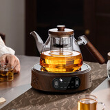 忆壶茶（YIHUTEA）电陶炉煮茶围炉煮茶器耐热办公室煮茶炉家用煮茶炉电陶炉煮茶套装 1200ML双内胆侧把壶+1500瓦炉