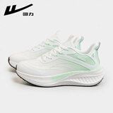 回力女鞋运动跑步鞋女夏季透气轻便减震休闲鞋WXY4479 白绿(网面) 37