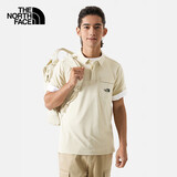 The North Face北面短袖Polo男户外速干透气短袖8AV2 卡其色/3X4 M