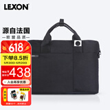 乐上（LEXON）手提电脑包单肩包14英寸商务笔记本包公文包男休闲斜挎包 黑色