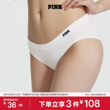 维多利亚的秘密（Victoria's Secret）PINK 舒适无痕3A抗菌抑菌LOGO中腰包臀内裤三角裤女