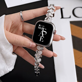 SAE全网通插卡智能电话手表女多功能视频通话APP下载轻奢时尚爱心镶钻手链运动手环适用于安卓IOS手机 主图款【GPS定位+上课模式+视频通话+超薄机身】