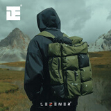 立正（Lezener）香港原创双肩背包男女士高端设计轻奢大容量旅行电脑防水出差书包 军绿色轻便【原创设计专利】