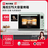 海氏（Hauswirt）S75电烤箱家商两用烘焙超级大容量多功能平炉发酵箱 湖水绿 75L