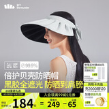蕉下（beneunder）遮阳帽子黑胶贝壳防晒帽女防紫外线大檐太阳帽空顶帽BM532灰