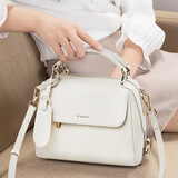 金狐狸（FOXER）头层牛皮女士包包女包大容量单肩斜挎包手提枕头包轻奢生日礼物