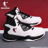 乔丹篮球鞋男鞋秋冬季皮面轻便减震防滑耐磨运动鞋青少年潮流球鞋男 134白色/黑色 43