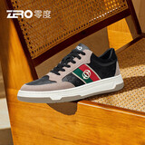 零度zero男鞋舒适时尚百搭休闲运动鞋户外潮流板鞋小白鞋男 黑棕 38