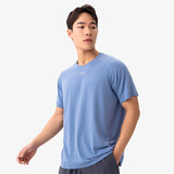 悠途（UTO）向氢男士速干T恤户外运动短袖专业马拉松跑步上衣 藤萝紫  L 