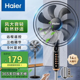 海尔（Haier） 电风扇家用落地扇轻音风扇大风量远距客厅摇头可升降高度定时电扇学生宿舍立式风扇工业扇 【定时遥控】可升降高度HFS-Y3511B
