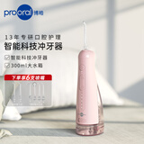 博皓（prooral）电动冲牙器家用洗牙器水牙线冲洗器牙齿清洁器洁牙器牙结石牙缝牙垢去除工具正畸呵护 大水箱版F42 樱花粉| 一模式多力度| 300ml水箱