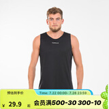 迪卡侬（DECATHLON）运动短裤男篮球裤跑步健身夏季休闲薄五分裤宽松速干TARMAK 黑色背心 L