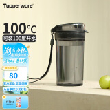 特百惠（Tupperware）晶彩mini塑料杯280ML 男女学生夏季水杯子儿童双饮口便携 酷炫黑