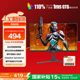 AOC 23.8英寸 原生200Hz FastIPS 1ms HDR10 硬件低蓝光不闪屏 小钢炮 PS5游戏电竞电脑显示器 24G10E