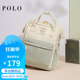 POLO双肩包女士背包妈咪包书包小众高级大学生大容量电脑包送女友