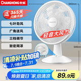 长虹（CHANGHONG）电风扇 台扇 交流定频家用风扇 学生宿舍转页扇台扇/摇头台式桌面轻音风扇  FS-ZJ02