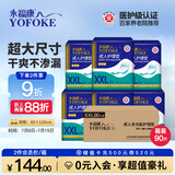 永福康成人护理垫XXL90片 尺寸80*120cm婴儿孕产妇床垫老人一次性隔尿垫