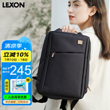 乐上（LEXON）时尚轻便双肩包女14英寸商务笔记本电脑包简约书包旅行包梦幻黑