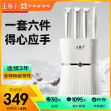 王麻子菜刀刀具套装 厨房砍骨切菜刀水果刀多用刀厨房剪刀厨具全套  一整套套刀锋利6件套