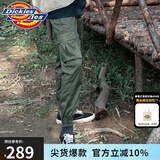 dickies休闲裤 男女同款新复古回潮印花多口袋束口工装裤百搭8 军绿色 30