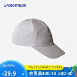 迪卡侬鸭舌帽透气薄夏季学生棒球帽防晒徒步Travel100浅烟灰色2647870 