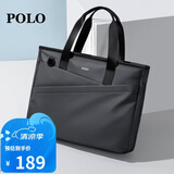 POLO商务公文包男士可扩容手提包14/15.6英寸电脑包单肩包礼物送男友