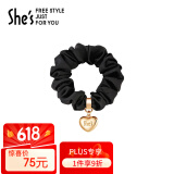 She's茜子 心型职业发圈皮筋 简约发绳  时尚头饰 生日礼物  送女友