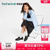 热风（Hotwind）时尚百搭乐福鞋女通勤女鞋学院风小皮鞋复古英伦风女款小皮鞋 01黑色 34 正码