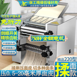 晟阳全铜电机电动压面机不锈钢全自动家商用面条机铁齿轮免拆刀揉面机饺子馄饨包子馒头皮轧擀制面机器 全铜电机750W 免拆刀 金属齿轮 不锈钢220型