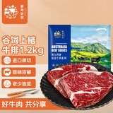 春禾秋牧 进口谷饲原切上脑牛排1.2kg/6片 轻食健身减脂 牛肉生鲜