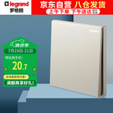 罗格朗（LEGRAND）开关插座面板 仕典米兰金无边框大面板单开双控开关面板