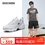 斯凯奇男款复古厚底增高时尚熊猫鞋52676 白色/黑色 39.5 
