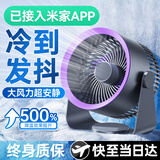 艾芭莎（Aibaasaa）桌面小风扇家用【空气循环扇】学生宿舍台面小风扇办公室桌面小风扇长续航静音迷你壁挂两用电风扇 【灰色插电版】超长续航 | 可挂可立 |静音循环风
